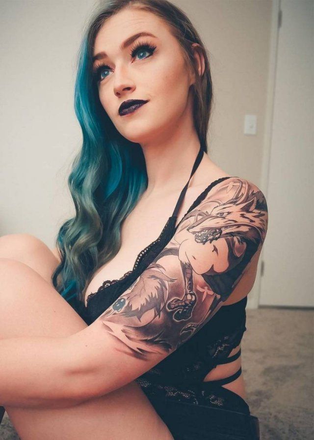 Девушки с цветными волосами 43 фото